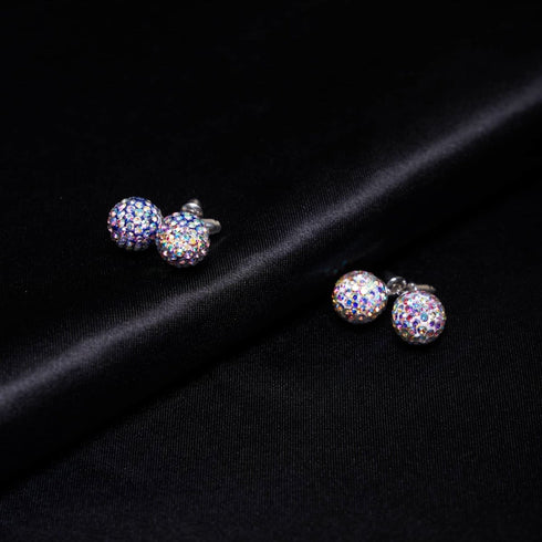 Midnight Confetti Crystal | .925 Sterling Silver | Kikiballa Earrings